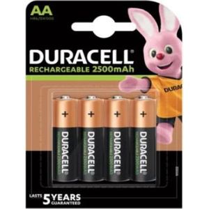 Oplaadbare Batterijen DURACELL DURDLLR6P4B AA NiMh 2500 mAh (4 pcs)