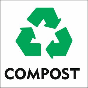 CombiCraft Bordje Afval Recycle Compost - 10x10 cm