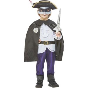 Smiffy's - Piraat & Viking Kostuum - Gevaarlijke Rat Piraat - Jongen - Paars, Zwart, Wit / Beige - Small - Carnavalskleding - Verkleedkleding