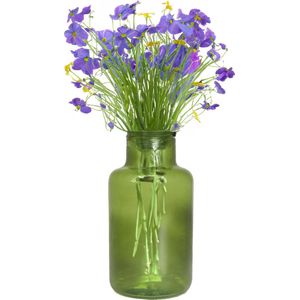 Floran Bloemenvaas - apotheker model - groen/transparant glas - H25 x D15 cm