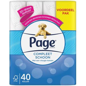 Page - Toiletpapier - Origineel Compleet Schoon - Pak 40 Rollen - WC-Papier - WC - Papier