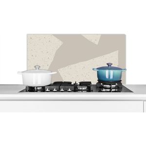 Spatscherm keuken 80x40 cm - Kookplaat achterwand Terrazzo - Abstract - Pastel - Patronen - Muurbeschermer - Spatwand fornuis - Hoogwaardig aluminium