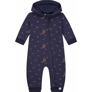 Smitten Organic Hedgehog and Autumn Leave Hoody Sweat Playsuit