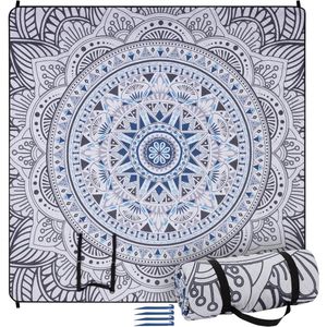 Waterdicht XXL Picknickkleed - 200x200 cm - Extra dik polyester strandlaken met mandala print