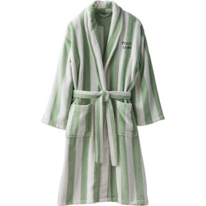 Vertbaudet Gestreepte badjas voor volwassenen TRANSAT familie-capsulecollectie, personaliseerbaar, met gerecycled katoen