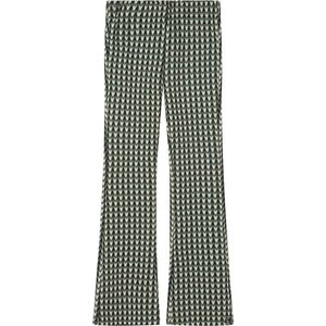 Meisjes flair broek pied de poule - Donker groen