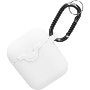 kwmobile hoesje geschikt voor Apple Airpods 1 & 2 case - Cover voor oordopjes case - Flexibel silicone - In wit