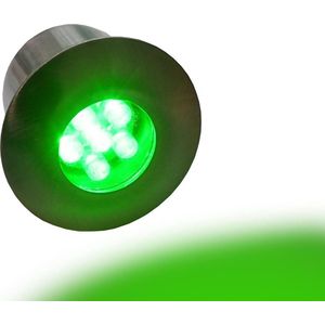 TRONIX mini-spot - 12 V - LED - In of opbouw - Groen - 0.5W - RVS