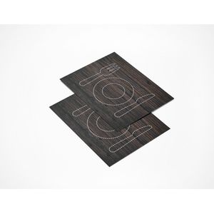 Placemats Hout Print | Set van 10 stuks | Fotofabriek Onderleggers Bestek | 28,5 x 39,5 cm