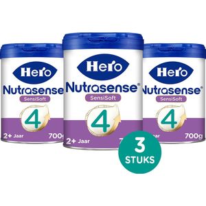 Hero Nutrasense SensiSoft Peutermelk 4 - Flesvoeding vanaf 2 jaar - 3 x 700 gram - met Melkvet - Palmolievrij