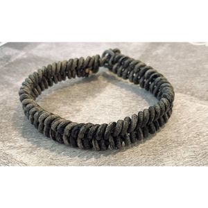 Armband heren Chic le Freak leer grijs