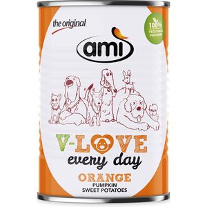 Ami Natvoer voor honden (oranje) - Veganistisch - Duurzaam - Lekker - Boordevol groenten - Pompoen - Zoete aardappel