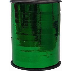 Sierlint / cadeaulint / verpakkingslint / krullint metallic groen 10mm x 250 meter (per spoel)