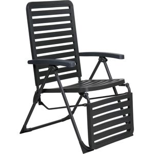 Lifetime Garden Verstelbare Tuinstoel - Zit en Ligstoel Tuin - Campingstoel Opvouwbaar - 104 x 62 x 151cm - Zwart