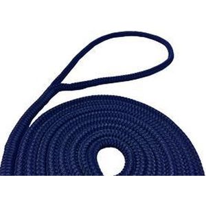 Allpa gevlochten blauwe Fenderlijn met Oogsplits Ø8mm x 2 meter (2 stuks)