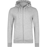 Men´s Hooded Jacket 'Premium' met ritssluiting Grey Melange - XL