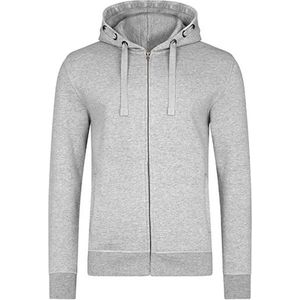 Men´s Hooded Jacket 'Premium' met ritssluiting Grey Melange - S