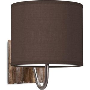 Home Sweet Home wandlamp Bling - wandlamp Drift inclusief lampenkap - lampenkap 20/20/17cm - geschikt voor E27 LED lamp - chocolade