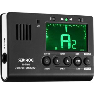 Digitale Metronoom Tuner voor alle instrumenten - gitaar-bas-viool-ukelele-trompet-chromatisch-klarinet-fluit - 3-in-1 metronoom/tuner/toongenerator DMT-01