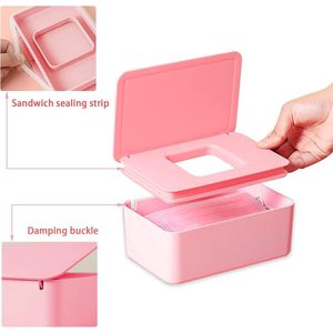 Vocht doekjesbox tissue bewaarkoffer vochtig toiletpapier doos vochtige doekjes baby toiletpapier doos toiletpapier dispenser toiletpapier opslag tissue box met deksel roze