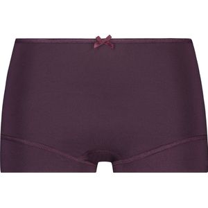 RJ Bodywear Pure Color dames short - aubergine - Maat: XXL