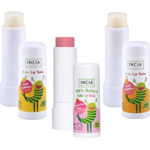 Incia - Natuurlijke Lippenbalsem set voor Kinderen - Sinaasappel/Citroen/Aardbei