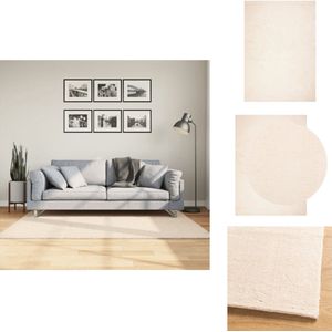 vidaXL Vloerkleed - Vloerkleden - Tapijt - Vloerbedekking - Vloerkleed HUARTE laagpolig zacht wasbaar 120x170 cm beige