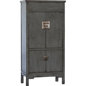 Chinese Bao Kast Grijs - Shadow Grey – Oosterse Kast – Aziatische Kast