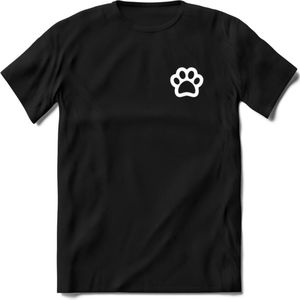 Cat Paw - Katten T-Shirt Kleding Cadeau | Dames - Heren - Unisex | Kat / Dieren shirt | Grappig Verjaardag kado | Tshirt Met Print | - Zwart - L