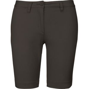 Kariban Dames chino bermudashorts K751 - Dark Grey - 36 NL (38 FR)