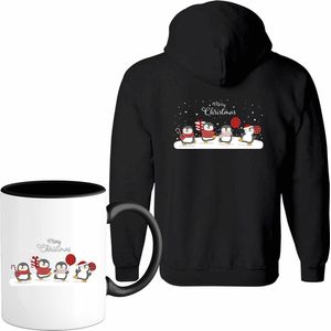 Merry christmas kerst buddy's - Vest met mok - Dames - Zwart - Maat S