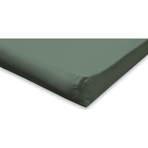 Topmatras Hoeslaken Katoen Perkal - Hoeslaken 180x200cm - Grenat Green - Topper Hoeslaken