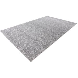 Lalee Palma Vloerkleed Superzacht Dropstitch Tapijt Karpet gestreept uni laagpoolig - 200x290 cm - zilver ivoor