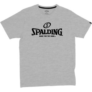 Spalding Essential Logo T-Shirt Heren - Grijs Gemeleerd | Maat: XL