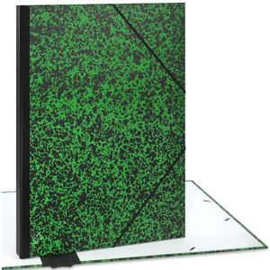 ACROPAQ Tekenmap A2 - 52 x 72 cm, XXL Groot, met Elastieken, Groen
