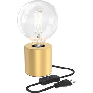 Calex Tafellamp Rond - Industrieel - E27 Fitting -  Goud - Excl. lichtbron