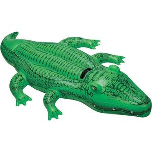 Krokodil Ride-On Opblaasdier Intex - Opblaasbaar Zwembad Speelgoed - Opblaasfiguren - Opblaasdieren - Zomer Zwembad Strand Zon - Opblaas Speelgoed Voor Kinderen