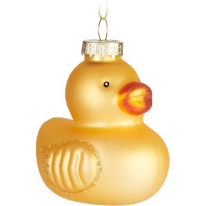 BRUBAKER Handgeschilderde Glazen Kerstbal - Grappig Motief - Handgeblazen Kerstboom Decoratie Figurines Grappige Deco Hanger - Boombal Kerstbal Kerst Decoratie - Eend