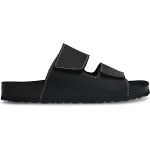 Sacha - Heren - Zwarte nubuck slippers - Maat 44