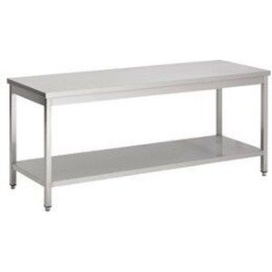 Werktafel | Bodemschap | 200cm breed | RVS | Combisteel | 7812.0025