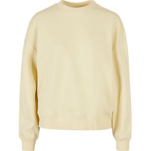 Ladies Oversized Crewneck Sweater met ronde hals Soft Yellow - 4XL