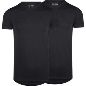 RJ Bodywear Good Life Lisbon T-shirt (2-pack) - heren T-shirt met O-hals - zwart - Maat: XXL