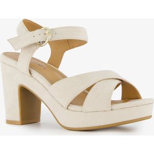 Blue Box dames sandalen met hak beige - Maat 36