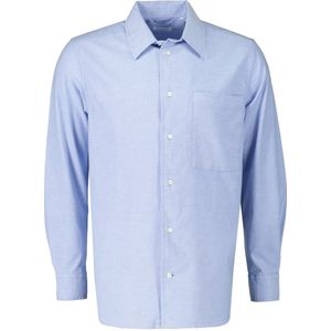 Knowledge Cotton Overhemd - Slim Fit - Blauw - 3XL Grote Maten