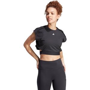 adidas Performance Power AEROREADY Crop Mouwloos Shirt - Dames - Zwart- XL