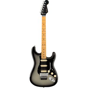 Fender American Ultra Luxe Stratocaster Floyd Rose HSS MN Silverburst - ST-Style elektrische gitaar