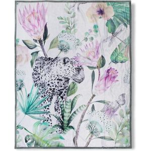 Heerlijk Zachte En Trendy Plaid Cheetah | 130x160 | Multifunctioneel (Decoratie, Woondeken Of Sprei) | Teddy Stof