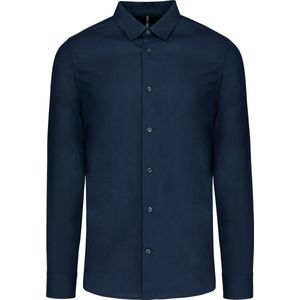 Kariban Herenoverhemd in popeline met lange mouwen K513 - Navy - XXL