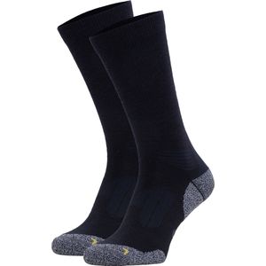NOMAD® Anti-Teek Merinowol Wandelsokken Crew 2-Pack | Maat 43-46 Blauw | Verstevigd Schokabsorberend Voetbed | Perfecte Pasvorm | Wandel Sokken Heren & Dames | Anti Teek en Mug