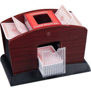 Equivera Kaartenschudmachine - Voor 4 decks - Automatische Kaartenschudder - Schudmachine voor Poker, Blackjack, Speelkaarten - Kaartmixer